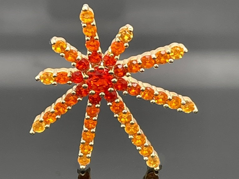 ANHÄNGER AUS 925/-SILBER VERGOLDET MIT FEUEROPAL (ges.ca. 1,22 ct.)