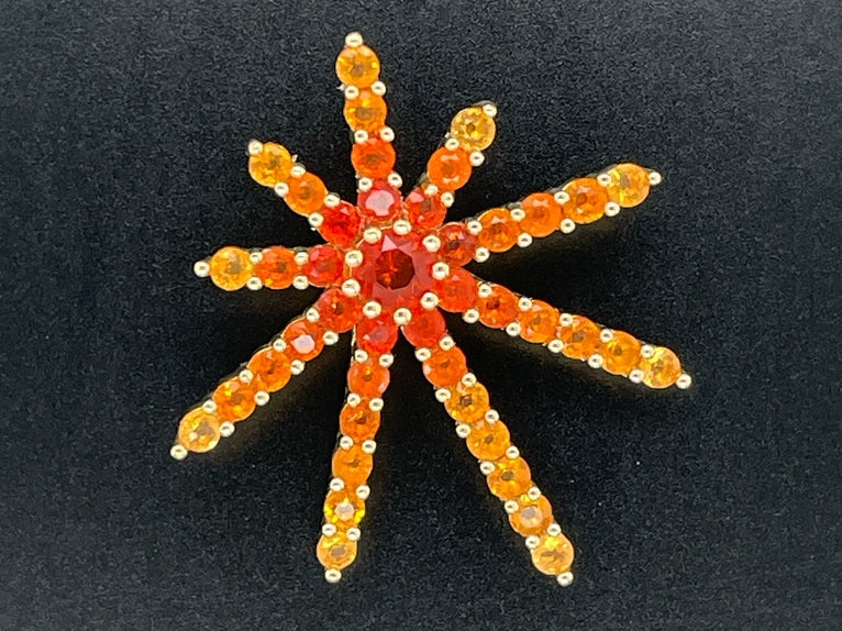 ANHÄNGER AUS 925/-SILBER VERGOLDET MIT FEUEROPAL (ges.ca. 1,22 ct.)