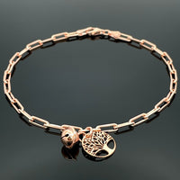 ARMBAND "RUF DEINEN ENGEL" AUS 925/-SILBER ROSÈVERGOLDET