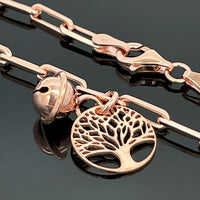 ARMBAND "RUF DEINEN ENGEL" AUS 925/-SILBER ROSÈVERGOLDET