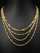 2-TLG SET SINGAPURKETTE AUS 925/-SILBER GELBVERGOLDET