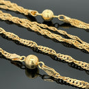 2-TLG SET SINGAPURKETTE AUS 925/-SILBER GELBVERGOLDET