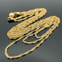 2-TLG SET SINGAPURKETTE AUS 925/-SILBER GELBVERGOLDET