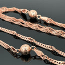 2-TLG SET SINGAPURKETTE AUS 925/-SILBER ROSÈVERGOLDET