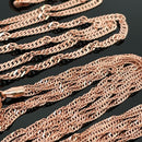 2-TLG SET SINGAPURKETTE AUS 925/-SILBER ROSÈVERGOLDET
