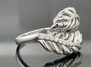 RING AUS 925/- SILBER RHODINIERT MIT ZIRKONIA