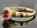 RING AUS 925/- SILBER VERGOLDET MIT MADERIA CITRIN & ZIRKON