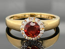 RING AUS 925/- SILBER VERGOLDET MIT MADERIA CITRIN & ZIRKON