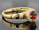 RING AUS 925/- SILBER VERGOLDET MIT MADERIA CITRIN & ZIRKON