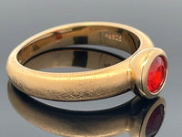 RING AUS 925/- SILBER VERGOLDET MIT FEUEROPAL ( CA. 0,32 ct.)