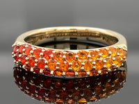 RING  AUS 375/- GELBGOLD mit Feueropal (ca. 0,888 ct.)