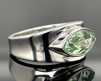 RING AUS 925/- SILBER RHODINIERT MIT FLUORIT (ca.2,15 ct.)