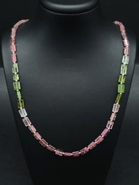 COLLIER 375/- GELBGOLD MIT MULTI TURMALIN
