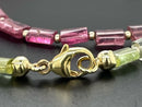 COLLIER 375/- GELBGOLD MIT MULTI TURMALIN