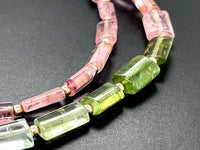COLLIER 375/- GELBGOLD MIT MULTI TURMALIN