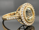 RING AUS 375/- GELBGOLD MIT HIDDENIT & ZIRKON (ges. ca. 4,79ct.)
