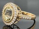 RING AUS 375/- GELBGOLD MIT HIDDENIT & ZIRKON (ges. ca. 4,79ct.)