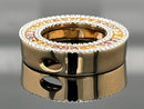 ANHÄNGER AUS 375/- GELBGOLD MIT MULTI EDELSTEINE & BRILLANTEN