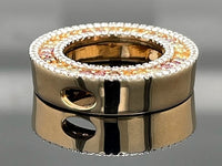 ANHÄNGER AUS 375/- GELBGOLD MIT MULTI EDELSTEINE & BRILLANTEN
