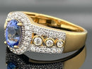 RING AUS 925/- SILBER VERGOLDET MIT TANSANIT & ZIRKON
