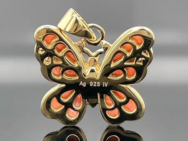 ANHÄNGER AUS 925/- SILBER RHODINIERT MIT PERLMUTT BEH.