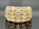 RING AUS 925/- SILBER VERGOLDET MIT ÄTHIOP. OPAL