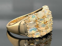 RING AUS 925/- SILBER VERGOLDET MIT ÄTHIOP. OPAL