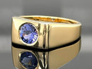 RING AUS 925/- SILBER VERGOLDET MIT TANSANIT