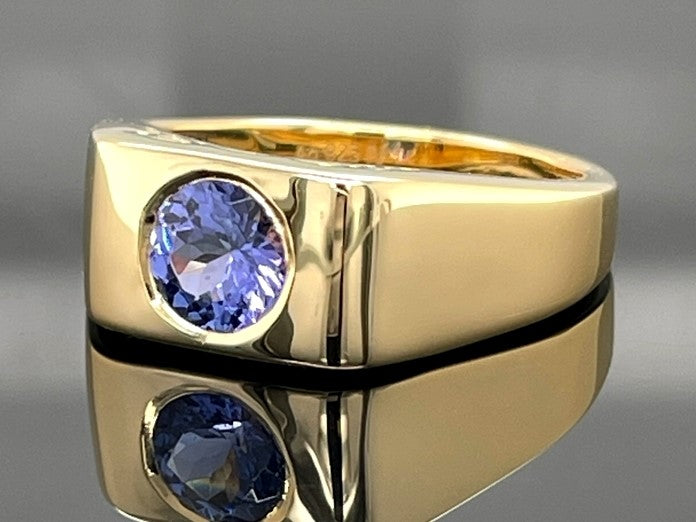 RING AUS 925/- SILBER VERGOLDET MIT TANSANIT