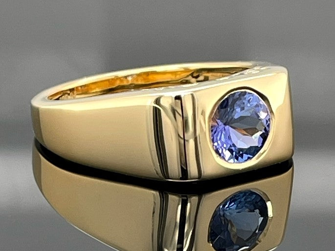 RING AUS 925/- SILBER VERGOLDET MIT TANSANIT
