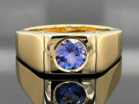 RING AUS 925/- SILBER VERGOLDET MIT TANSANIT