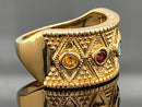 RING AUS 925/- SILBER VERGOLDET MIT MULTI EDELSTEINE