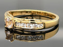 RING AUS 925/- SILBER VERGOLDET MIT MORGANIT & ZIRKON