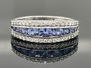 RING AUS 950/- PLATIN MIT TANSANIT & BRILLANTEN