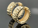 CREOLEN AUS 375/- GELBGOLD, DIAMATIERT