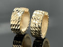 CREOLEN AUS 375/- GELBGOLD, DIAMATIERT