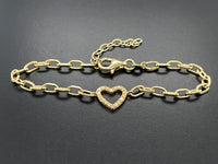 ARMBAND 925/-SILBER VERGOLDET MIT DIAMANTEN (GES.CA.0,05 ct.)