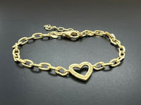 ARMBAND 925/-SILBER VERGOLDET MIT DIAMANTEN (GES.CA.0,05 ct.)