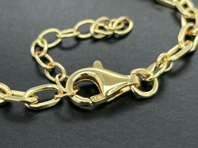 ARMBAND 925/-SILBER VERGOLDET MIT DIAMANTEN (GES.CA.0,05 ct.)
