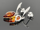 OHRSTECKER AUS 925/- SILBER RHODINIERT MIT BERNSTEIN (GES.CA. 1,80 ct.)
