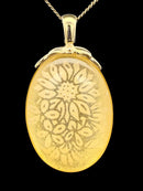 CLIP ANHÄNGER AUS 375/- GELBGOLD MIT BERGKRISTALL/BLATTGOLD-DUBL. BEH.