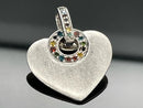 ANHÄNGER AUS 925/- SILBER RHODINIERT MIT MULTI DIAMANTEN (GES.CA.0,16 ct.)