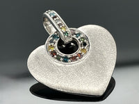 ANHÄNGER AUS 925/- SILBER RHODINIERT MIT MULTI DIAMANTEN (GES.CA.0,16 ct.)