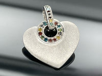 ANHÄNGER AUS 925/- SILBER RHODINIERT MIT MULTI DIAMANTEN (GES.CA.0,16 ct.)