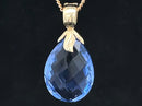 CLIP ANHÄNGER AUS 375/- GELBGOLD MIT FLUORIT ( CA. 11,0 ct.)