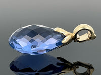 CLIP ANHÄNGER AUS 375/- GELBGOLD MIT FLUORIT ( CA. 11,0 ct.)