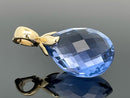 CLIP ANHÄNGER AUS 375/- GELBGOLD MIT FLUORIT ( CA. 11,0 ct.)