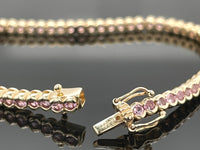 ARMBAND AUS 585/- GELBGOLD MIT PADPARADSCHA SAPHIR (GES.CA. 4,62 ct.)