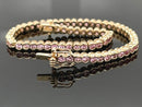 ARMBAND AUS 585/- GELBGOLD MIT PADPARADSCHA SAPHIR (GES.CA. 4,62 ct.)