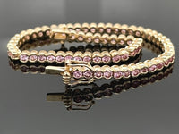 ARMBAND AUS 585/- GELBGOLD MIT PADPARADSCHA SAPHIR (GES.CA. 4,62 ct.)